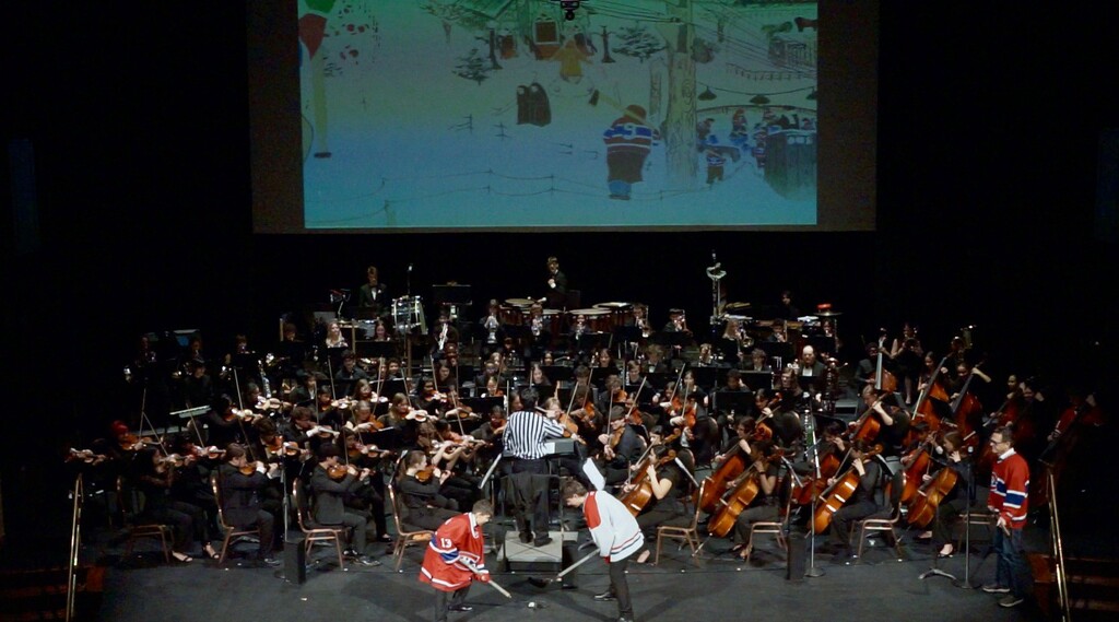 It’s Habs vs Leafs on stage at youth orchestra concert